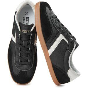 Women's Black White Fashion Retro Sneaker Casual Trendy Walking Shoes Non Slip